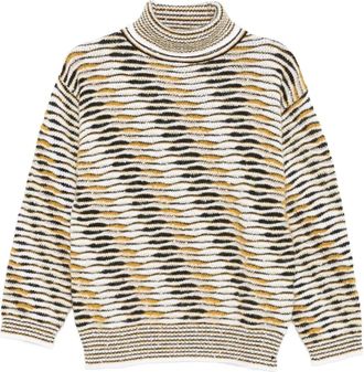 Missoni Hoge Hals Ribtrui - Dames - Coltruien - Veelkleurig - XS - Truien & Vesten