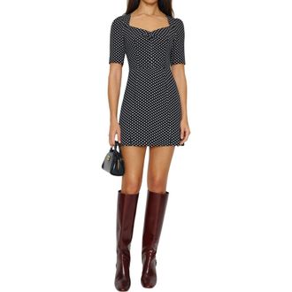 Reformation Gene Minidress in Caviar Dot at Nordstrom Rack, Size 6