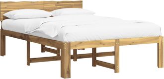 vidaXL Cama Doble Con Cabecero Rostock Blanco 120 X 190 Cm Vidaxl