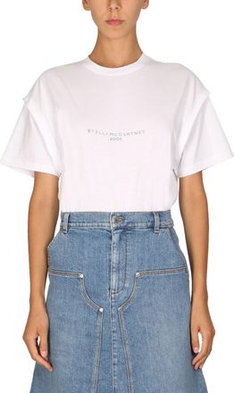 Stella McCartney Stella Mc Cartney Crystal Logo T-Shirt