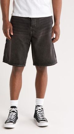 PacSun Nathan Baggy Denim Carpenter Shorts in Black at Nordstrom, Size 32
