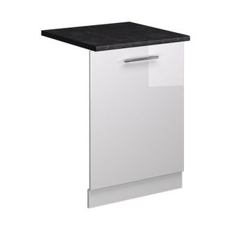 Vicco Panel Frontal Del Lavavajillas Fame-line, Blanco Alto Brillo, 60 Cm, Et Antracita Vicco