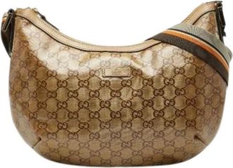 Gucci Pre-owned Shoulder Bags, female, Beige, Size: ONE SIZE Pre-owned Vintage Shoulder Bag