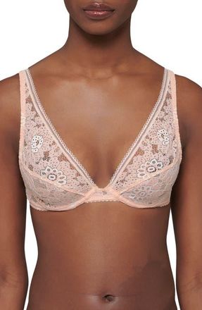 Simone Pérèle Festive Triangle Underwire Plunge Bra in Ballet Pink at Nordstrom, Size 34C