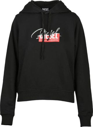 Diesel Black Graphic Hooded Sweatshirt