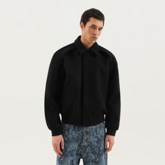 1989 STUDIO Magic bomber in blue wool