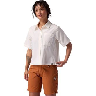 Backcountry Slickrock Short-Sleeve Button-Up Jersey - Womens in Egret at Nordstrom, Size Xx-Large