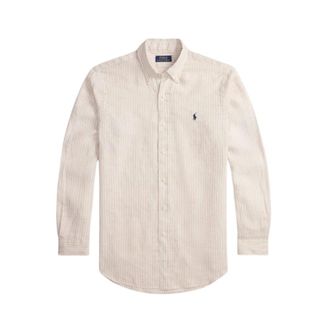 Ralph Lauren Camicia di lino Custom Fit - - Shirts - Uomo - Beige - L