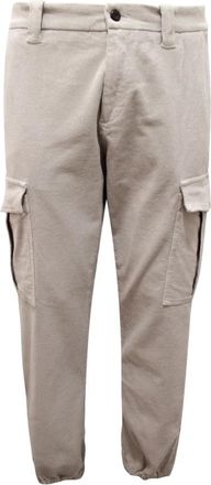 Eleventy Cargo Velvet Broek - Heren - Slim Fit Broeken - Grijs - W32 - Katoen - Broeken
