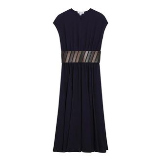 Alaia Belted Midi Dress - female - Ala&iuml;a - Midi Dresses - Purple - S - Dresses
