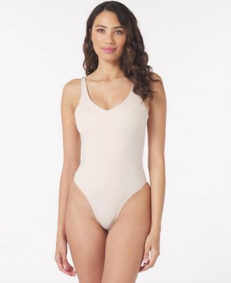 Glyder Sculpt Body Suit In Oatmilk