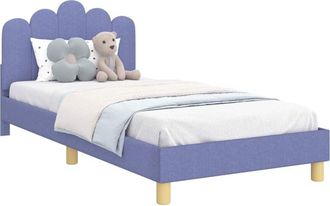 vidaXL Cama Para Ni&ntilde;os Con Cabecero Azul Jeans 90 X 190 Cm Tela Vidaxl