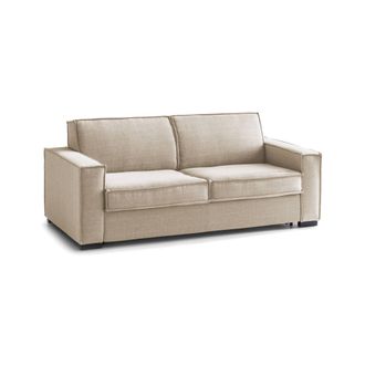 Talamo Italia Sofa Cama Samantha, Sof&aacute; De 2 Plazas, 100% Made In Italy, Sof&aacute; De Sal&oacute;n Con Apertura Giratoria, En Tela Acolchada, Con Reposabrazos Delgados, Cm 160x9