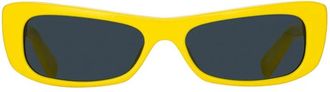 Jacquemus Capri Zonnebril - Dames - Zonnebrillen - Geel - 55 MM - Accessoires