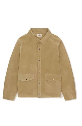 Fortela Welder Suede Leather Jacket in Beige at Nordstrom, Size 46 Eu