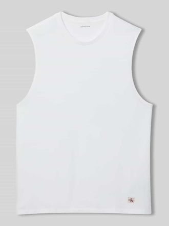 Calvin Klein Jeans Relaxed Fit Tanktop aus reiner Baumwolle in Weiss, Gr&ouml;&szlig;e XXL