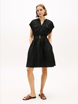 Tommy Hilfiger Belted Relaxed Mini Shirt Dress
