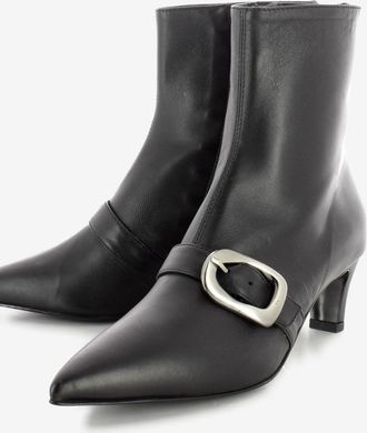 Stimm Tronchetto con fibbia in nappa nero