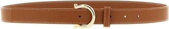 Ferragamo Gancini Riem - Dames - Riemen - Bruin - 90 CM - Leer - Accessoires