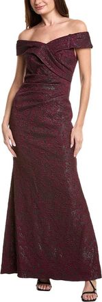 Adrianna Papell Off Shoulder Jacquard Dress