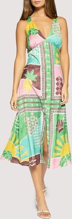 Lost + Wander Isla Spell Scarf Print Dress in Green-Multi at Nordstrom, Size X-Small