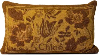 Chloé Cotton Beach Pillow With Logo-Donna