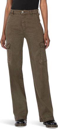 Kut from the Kloth Miller Wide Leg Cargo Pants In Olive Green