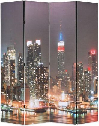 vidaXL Folding Room Divider 160x170 cm New York by Night vidaXL
