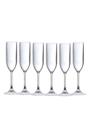 Fortessa Set of 6 Outdoor Champagne Flutes in Clear at Nordstrom Rack
