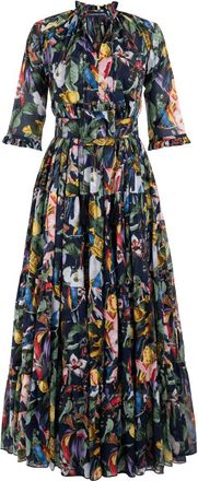 Samantha Sung Blue Bird Musola Eden Dress Midi Dress