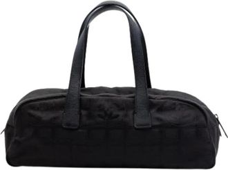 Chanel Pre-owned Canvas Handbag - Dames - Vintage Handtas - Zwart - ONE Size - Leer - Vintage