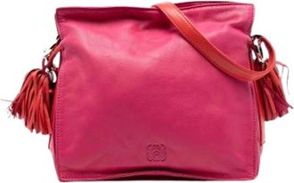 Loewe Pre-owned Cross Body Bags, female, Pink, Size: ONE SIZE Pre-owned Flamenco Crossbody Bag