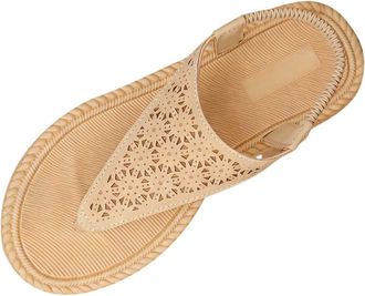 Generic Ladies Flat Sandals Lightweight Stylish Thong Sandals Open Toe Solid Color Breathable Comfortable Casual Slip On Shoes Summer Beach