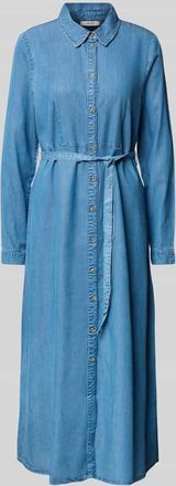 Mbym mbyM Jeanskleid mit Bindeg&uuml;rtel Modell Sicca in Jeansblau, Gr&ouml;&szlig;e L