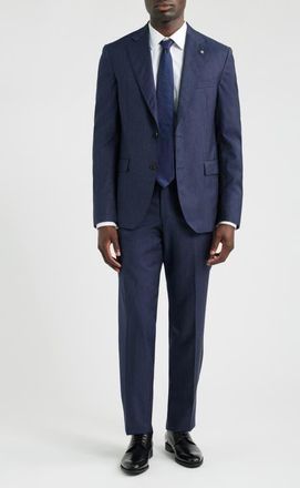 Jack Victor 250th Capsule Mason Regular Fit Navy Denim Effect Wool Suit at Nordstrom, Size 42