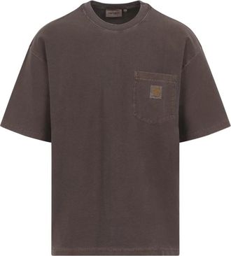 Carhartt Work in Progress S/S Loose Pocket T-Shirt - Heren - T-shirts - Bruin - S - Katoen - Tops
