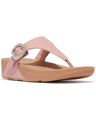 FitFlop FitFlop Lulu Crystal-Buckle Leather Sandal