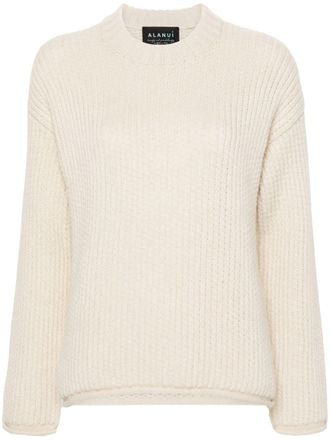 Alanui Finest ribgebreide trui - Beige
