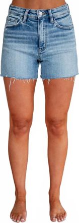 Flying Monkey Rebecca High Rise Denim Shorts In Blue