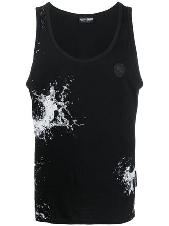Plein Sport Canotta con stampa - Nero