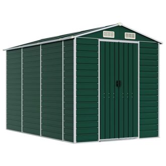 vidaXL Vidaxl - Cobertizo De Jard&iacute;n Acero Galvanizado Verde 191x300x198 Cm