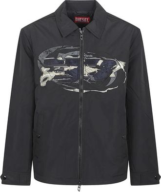 Diesel Giacca - Heren - Zomerjassen - Zwart - 2XL - Polyester - Jassen