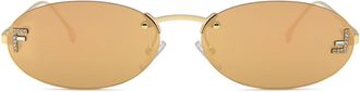 Fendi FE 4075US 30L Womens Sunglasses Gold Size 54
