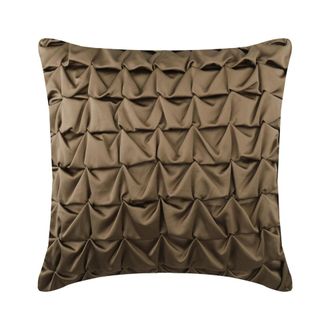 OEM Funda De Coj&iacute;n Decorativa, Marr&oacute;n, 45 X 45 Cm, Textura Satinada Anudada, Estampado De Color Liso, Estilo Moderno - Dreaming Satin