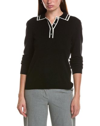 Bruno Magli Double Tipped Wool & Cashmere-Blend Polo Sweater