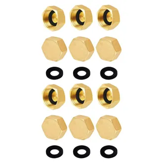 OEM Conectores Hembra De Lat&oacute;n Para Tuber&iacute;as - 12 Bloques De Cobre