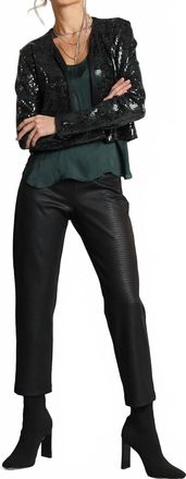 Lola & Sophie Sequins Shrug In Green