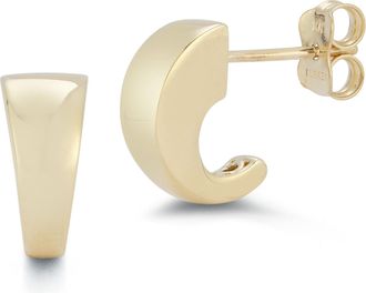 Ember Fine Jewelry 14K Gold Bold Crescent Small Hoops