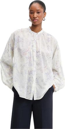 Forte_Forte Mijn Blouse - Dames - Overhemden - Beige - L - Katoen - Overhemden