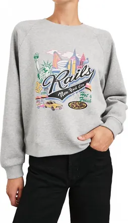 Rails Vintage Raglan Sweatshirt In New York